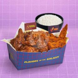 10 Pcs Korean Chicken Wings Rice Set